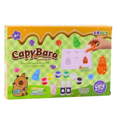Zestaw Kreatywny Do Tworzenia Żelowych Figurek DIY Kapibara 18 el. LEAN Toys