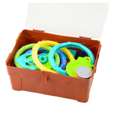 Zestaw Skarbów W Skrzyni Do Nurkowania Zabawy W Wodzie Brązowa 21 el. LEAN Toys