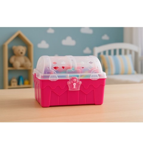 Zestaw Skarbów W Skrzyni Do Nurkowania Zabawy W Wodzie Różowa 21 el. LEAN Toys