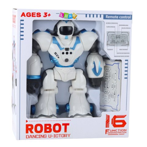 Robot Interaktywny Zdalnie Sterowany RC 16 Funkcji Światła Dźwięki Niebieski LEAN Toys