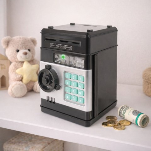 Sejf Skarbonka DIY Do Złożenia Skarbonka Elektroniczna PIN Dźwięki LEAN Toys