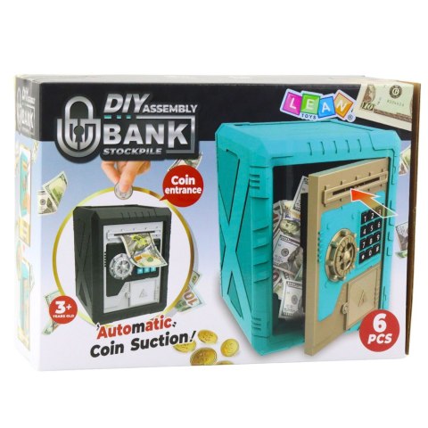 Sejf Skarbonka DIY Do Złożenia Skarbonka Elektroniczna PIN Dźwięki LEAN Toys