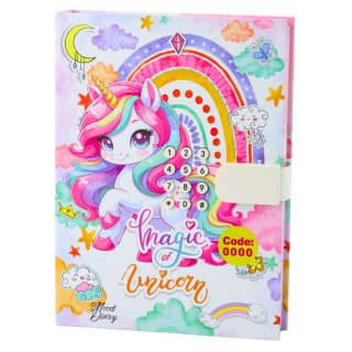 Uroczy Pamiętnik Notatnik Na Kod Jednorożec Melodie Kolorowe Strony LEAN Toys