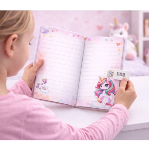 Uroczy Pamiętnik Notatnik Na Kod Jednorożec Melodie Kolorowe Strony LEAN Toys
