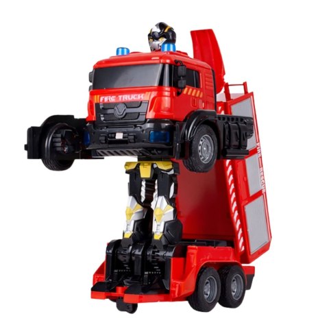 Robot Samochód Straż Pożarna 2w1 Zdalnie Sterowany RC Światła Dźwięki Woda LEAN Toys
