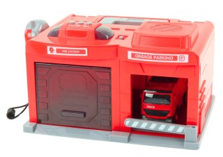 Garaż Baza Remiza Strażacka Wóz 1:32 Krótkofalówka Światła Dźwięki LEAN Toys