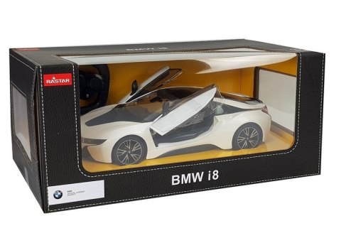 Auto R/C BMW i8 Rastar 1:14 Biały Drzwi Automatyczne Rastar