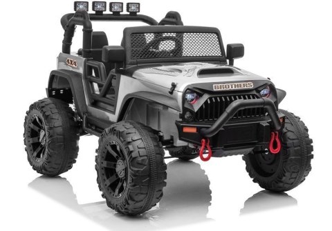 Auto na akumulator Jeep JC666 Srebrny Lakierowany LEAN CARS