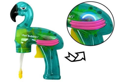 Pistolet do baniek mydlanych flaming niebieski LEAN Toys