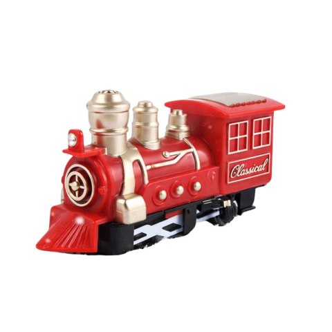 Klasyczny Pociąg Mini Kolejka Na Baterie Lokomotywa Wagony Z Torami 13 el. LEAN Toys