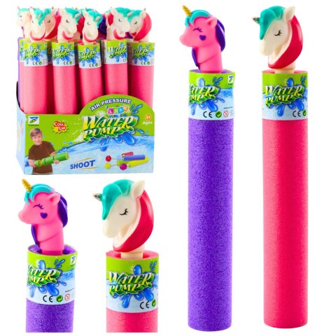 Piankowa Broń Pompka Pałka Na Wodę Jednorożec Różowa Fioletowa 35 cm LEAN TOYS