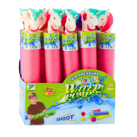 Piankowa Broń Pompka Pałka Na Wodę Jednorożec Różowa Fioletowa 35 cm LEAN TOYS