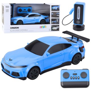 Samochód Sportowy Elektryczny Zdalnie Sterowany Stacja Ładująca Niebieski LEAN Toys