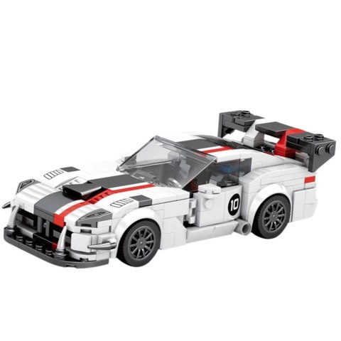 Klocki Konstrukcyjne Samochód Sportowy VIPER Biało-Czerwony 379 el. LEAN Toys