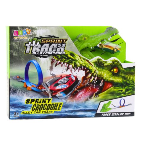 Tor Samochodowy Katapulta Wyrzutnia Krokodyl LEAN Toys