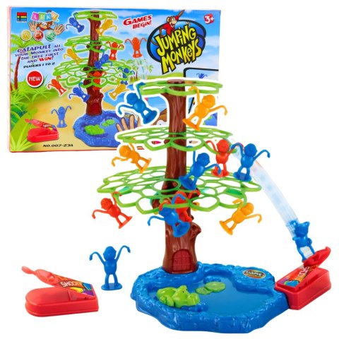 Gra Zręcznościowa Rodzinna Skaczące Małpki Drzewo Jeziorko LEAN Toys