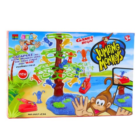 Gra Zręcznościowa Rodzinna Skaczące Małpki Drzewo Jeziorko LEAN Toys