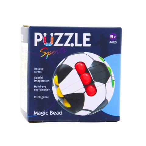 Piłka Łamigłówka Zręcznościowa Logiczna Sensoryczna Dla Dzieci Pomarańczowa LEAN Toys