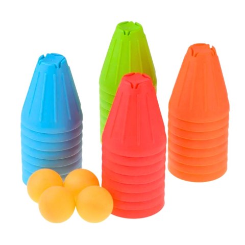 Gra Zręcznościowa Edukacyjna Szybkie Kubeczki 3w1 Piłki Kubki 38 el. LEAN Toys