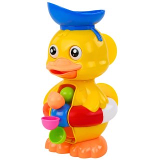 Zabawka Interaktywna Do Kąpieli Kaczka Z Młynkiem Przyssawki Łyżeczka LEAN Toys