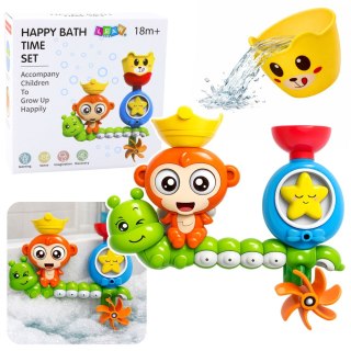 Zabawka Wodna Do Kąpieli Małpka Gąsienica Kubeczek Przyssawki LEAN Toys
