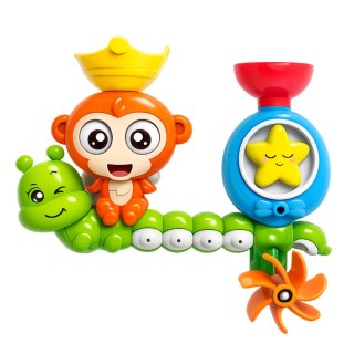 Zabawka Wodna Do Kąpieli Małpka Gąsienica Kubeczek Przyssawki LEAN Toys