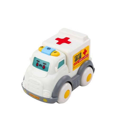 Zestaw Autka Miejskie Dla Malucha Napęd Ruchome Elementy Światła Dźwięki LEAN Toys