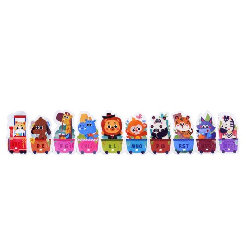 Puzzle Edukacyjne Dla Malucha Alfabet Pociąg Ze Zwierzętami 40 el. LEAN Toys