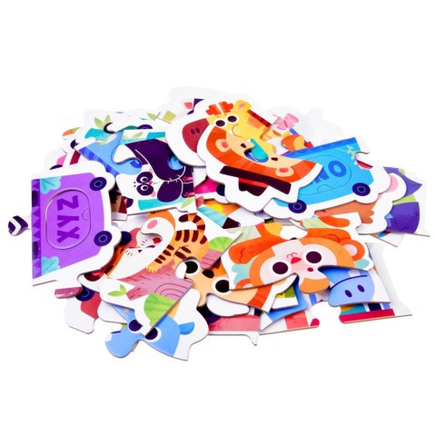 Puzzle Edukacyjne Dla Malucha Alfabet Pociąg Ze Zwierzętami 40 el. LEAN Toys