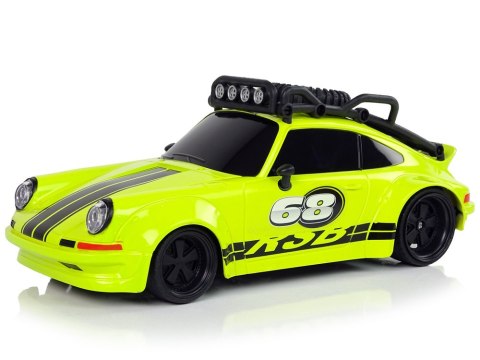Samochód Sportowy 1:18 Zielone Koło Zapasowe Pilot LEAN Toys