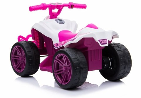 Quad na akumulator TR1805 Biało-różowy LEAN CARS