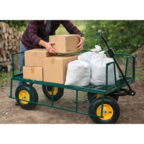 Wózek Ogrodowy Transportowy Składany Przyczepka Stalowa 200 kg LEAN