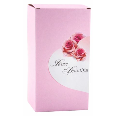 Wieczne 2 Róże w Kopule z Oświetleniem LED i Płatkami Róż Czerwone 21x11cm LEAN