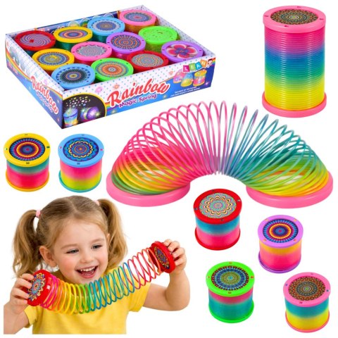 Świecąca Sprężyna Dla Dzieci Kolorowa Świecąca LED 1 szt. LEAN Toys