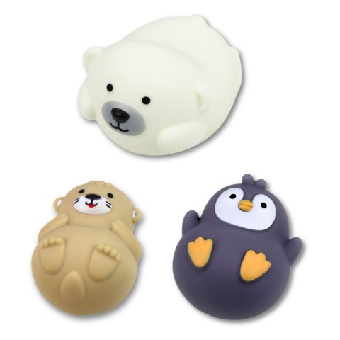 Zestaw Zabawki Do Kąpieli Łowienia Gumowe Zwierzątka Sitko Pastelowe 4 el. LEAN Toys