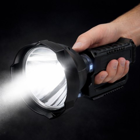 Duża Latarka Reflektor Ze Statywem Szperacz LED W5120 Powerbank 31 cm LEAN