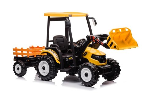 Traktor Na Akumulator Z Przyczepą Hercules Żółty 24V LEAN CARS