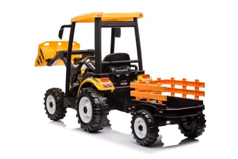 Traktor Na Akumulator Z Przyczepą Hercules Żółty 24V LEAN CARS