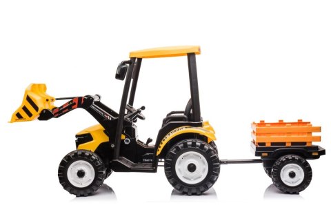 Traktor Na Akumulator Z Przyczepą Hercules Żółty 24V LEAN CARS