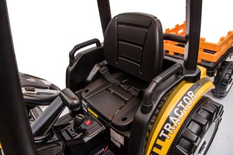 Traktor Na Akumulator Z Przyczepą Hercules Żółty 24V LEAN CARS