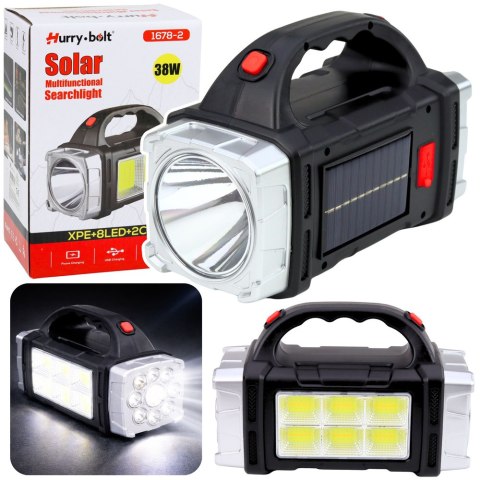 Wielofunkcyjna Latarka Solarna Szerokokątna LED HB-1678 38W LEAN
