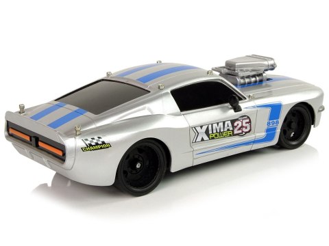 Auto Sportowe R/C 1:16 Srebrne Niebieskie Pasy Pilot LEAN Toys