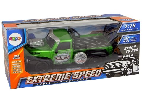 Auto Zdalnie Sterowane 1:18 Zielone Pick-up LEAN Toys