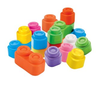 Clemmy Kolorowy Zestaw 40 Miękkich Klocków Clementoni 17878 Clementoni