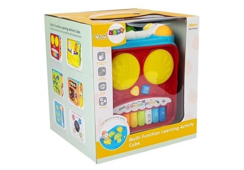 Kostka Edukacyjna Sorter Dla Niemowląt Dźwięk Światła LEAN Toys