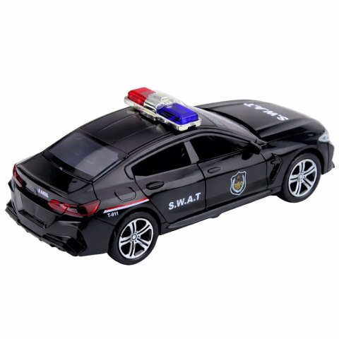 Auto Jednostki Specjalnej SWAT Otwierane Drzwi Napęd Światła Dźwięki Czarny LEAN Toys