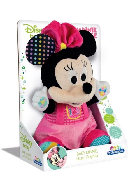Pluszowa Interaktywna Disney Baby Minnie Uczy i Przytula Język Polski Clementoni 50130 Clementoni