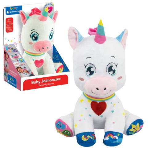 Słodziutki Interaktywny Pluszowy Jednorożec Świeci Śpiewa Język Polski Clementoni 50937 Clementoni