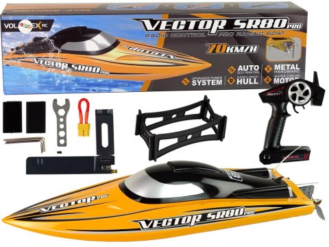 Łódź Motorówka R/C Brushless ARTR SR 80 PRO 74 km/ h Żółta LEAN Toys
