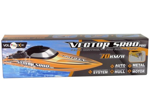 Łódź Motorówka R/C Brushless ARTR SR 80 PRO 74 km/ h Żółta LEAN Toys